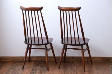 ヴィンテージ家具　イギリスビンテージ　アーコール　ゴールドスミスチェア2脚セット(3)