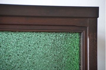 アンティーク家具　大正ロマン　当時物色ガラス入りガラスケース