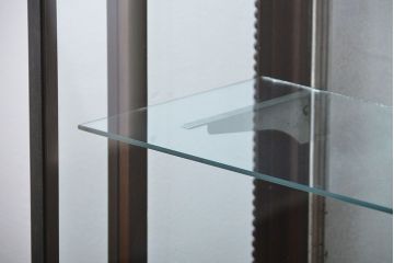 アンティーク家具　大正ロマン　当時物色ガラス入りガラスケース