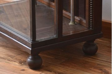 アンティーク家具　大正ロマン　当時物色ガラス入りガラスケース