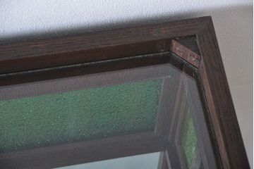 アンティーク家具　大正ロマン　当時物色ガラス入りガラスケース