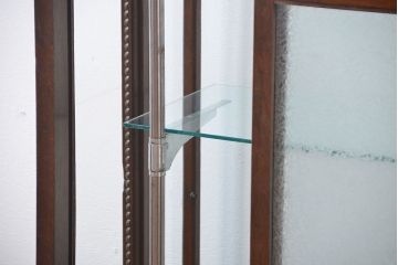 アンティーク家具　大正ロマン　当時物色ガラス入りガラスケース
