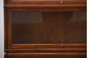 アンティーク家具　イギリスアンティーク　古いオーク材のおしゃれなスタッキングブックケース