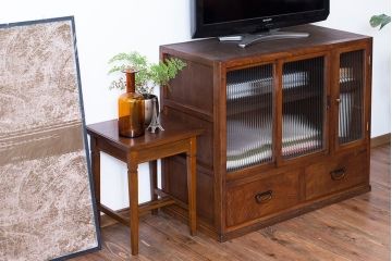 アンティーク家具　アンティーク　ナラ材のサイドテーブル