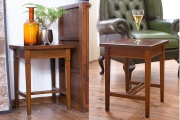 アンティーク家具　アンティーク　ナラ材のサイドテーブル