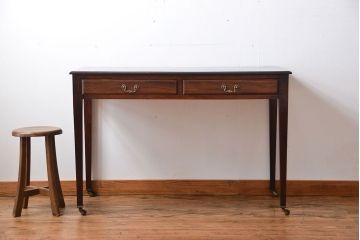 アンティーク家具　イギリスアンティーク　マホガニー材　上品なデスク