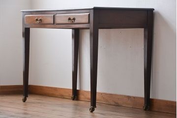 アンティーク家具　イギリスアンティーク　マホガニー材　上品なデスク