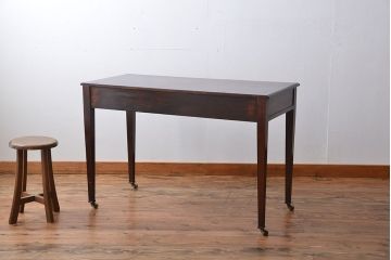 アンティーク家具　イギリスアンティーク　マホガニー材　上品なデスク