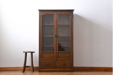 アンティーク家具　アンティーク　ナラ材　上品なブックケース