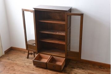 アンティーク家具　アンティーク　ナラ材　上品なブックケース