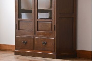 アンティーク家具　アンティーク　ナラ材　上品なブックケース