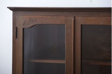 アンティーク家具　アンティーク　ナラ材　上品なブックケース