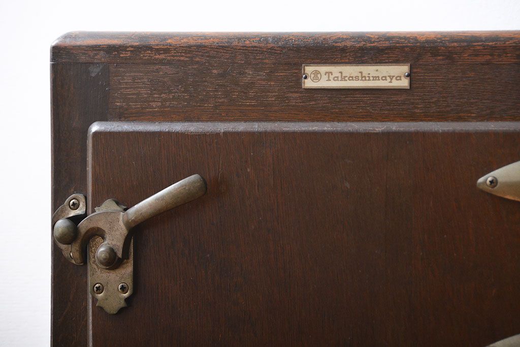 アンティーク雑貨　昭和レトロ　小振りな木製冷蔵庫