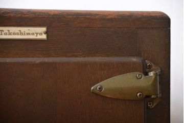 アンティーク雑貨　昭和レトロ　小振りな木製冷蔵庫