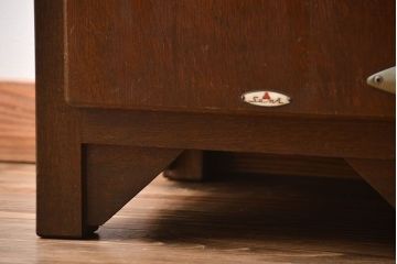 アンティーク雑貨　昭和レトロ　小振りな木製冷蔵庫