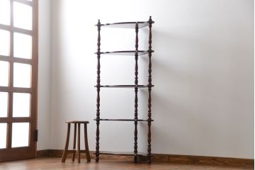 アンティーク家具　イギリスアンティーク　コーナーラック