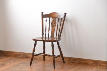 中古　飛騨産業　キツツキマーク　コームバックチェア
