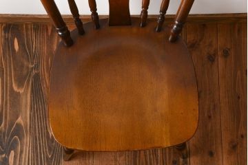 中古　飛騨産業　キツツキマーク　コームバックチェア