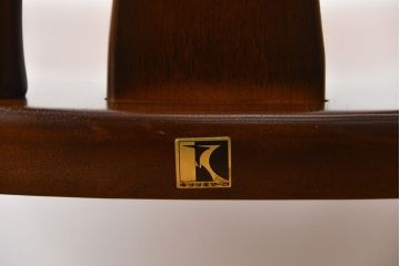 中古　飛騨産業　キツツキマーク　コームバックチェア