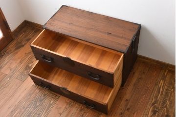 アンティーク家具　古民具・骨董　時代箪笥ローボード(1)