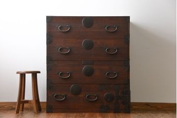 アンティーク家具　古民具・骨董　時代箪笥ローボード(1)