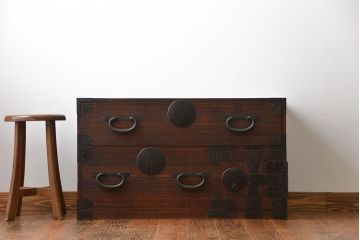 アンティーク家具　古民具・骨董　時代箪笥ローボード(2)