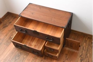 アンティーク家具　古民具・骨董　時代箪笥ローボード(2)