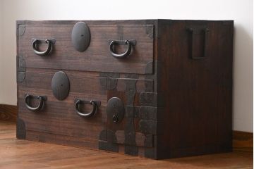 アンティーク家具　古民具・骨董　時代箪笥ローボード(2)