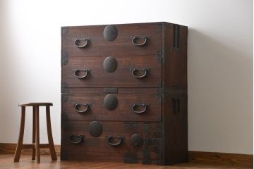 アンティーク家具　古民具・骨董　時代箪笥ローボード(2)