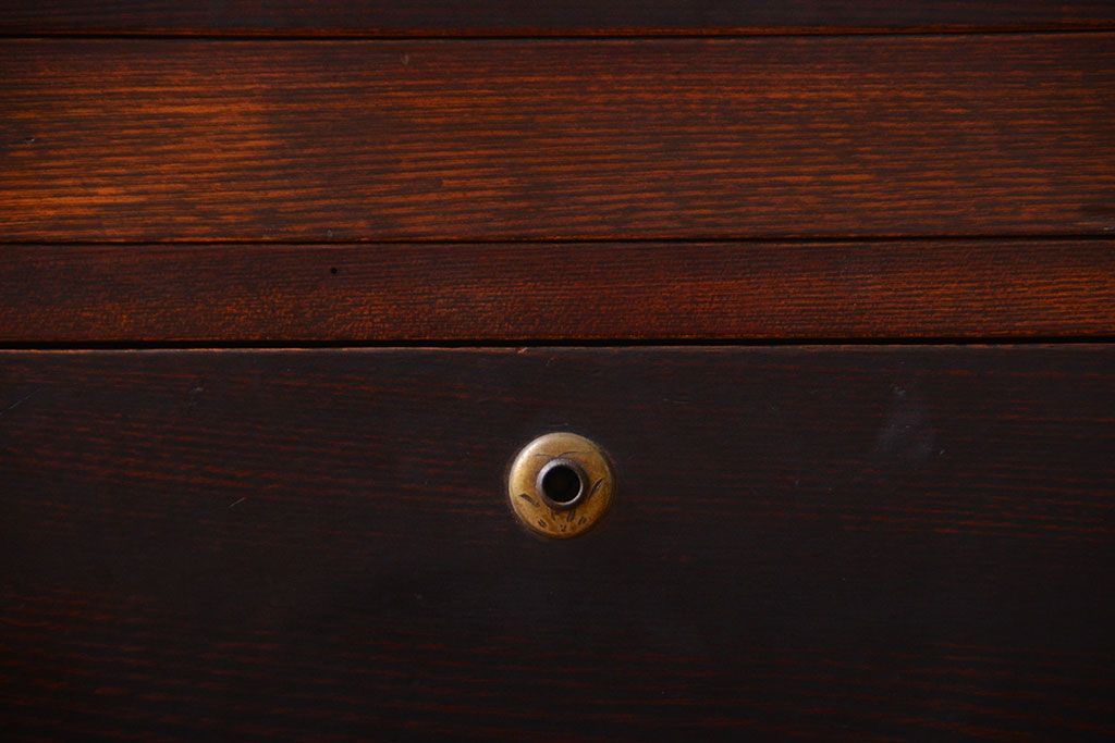 アンティーク家具　古民具・骨董　前面欅材!漆塗り時代箪笥(2)