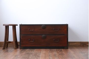 アンティーク家具　古民具・骨董　前面欅材!衣装箪笥