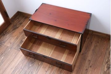 アンティーク家具　古民具・骨董　前面欅材!衣装箪笥