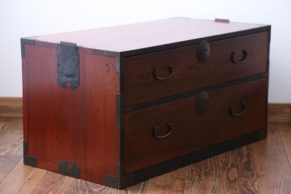 アンティーク家具　古民具・骨董　前面欅材!衣装箪笥