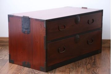 アンティーク家具　古民具・骨董　前面欅材!衣装箪笥