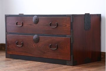 アンティーク家具　古民具・骨董　前面欅材!衣装箪笥