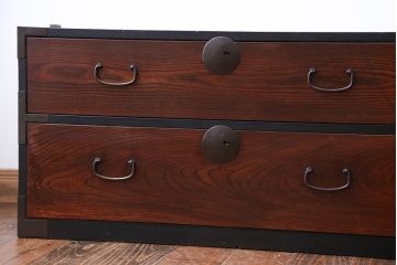 アンティーク家具　古民具・骨董　前面欅材!衣装箪笥