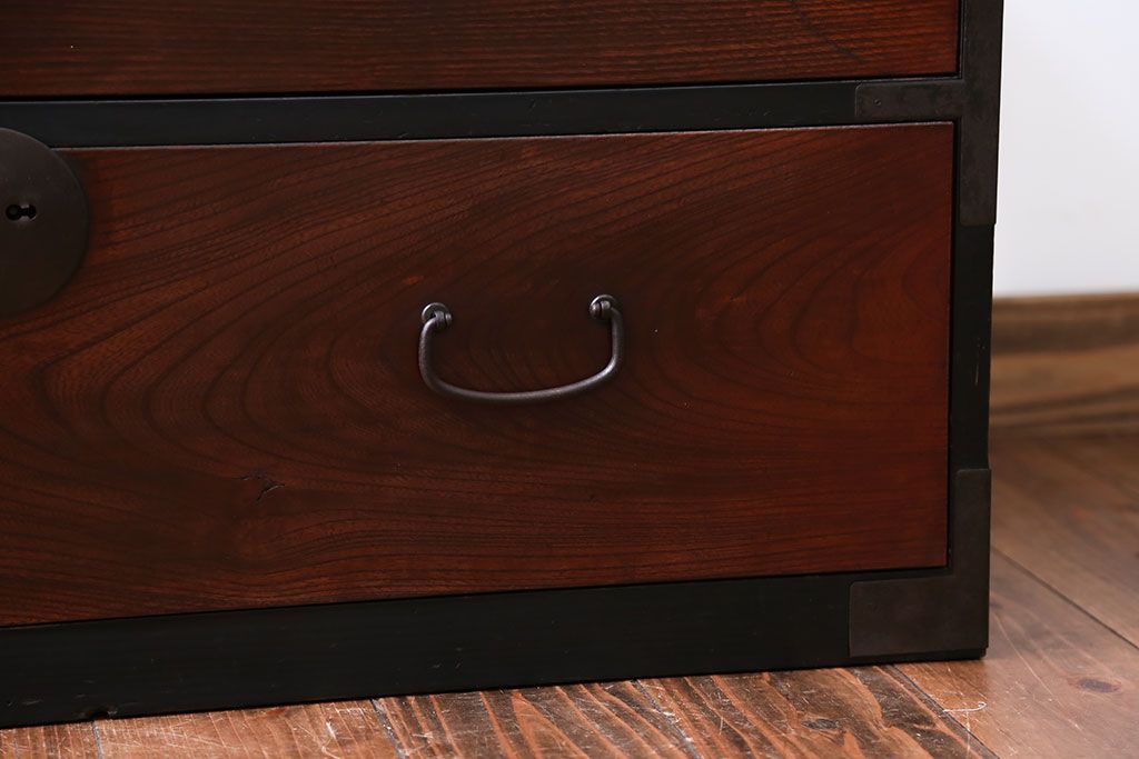 アンティーク家具　古民具・骨董　前面欅材!衣装箪笥