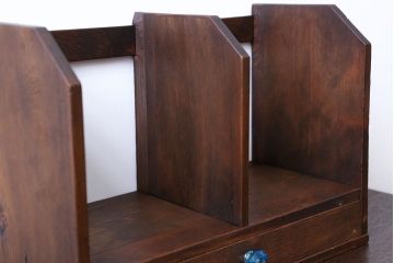 レトロ家具　昭和レトロ　ガラスの取っ手付き本立て