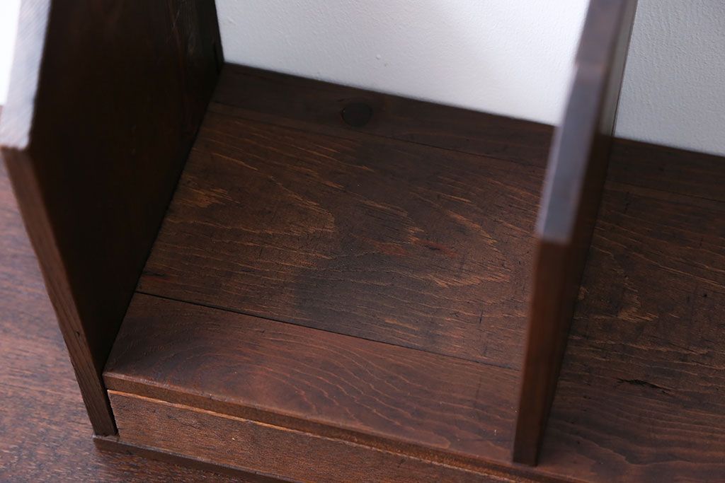 レトロ家具　昭和レトロ　ガラスの取っ手付き本立て