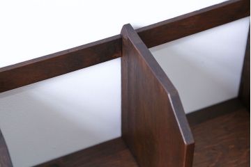 レトロ家具　昭和レトロ　ガラスの取っ手付き本立て