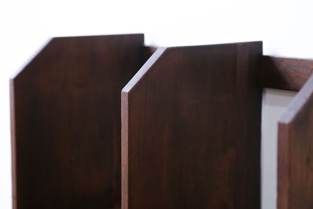 レトロ家具　昭和レトロ　ガラスの取っ手付き本立て