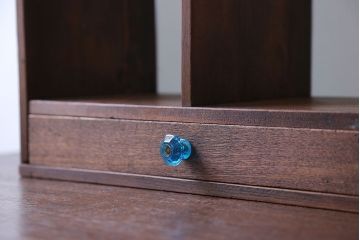 レトロ家具　昭和レトロ　ガラスの取っ手付き本立て