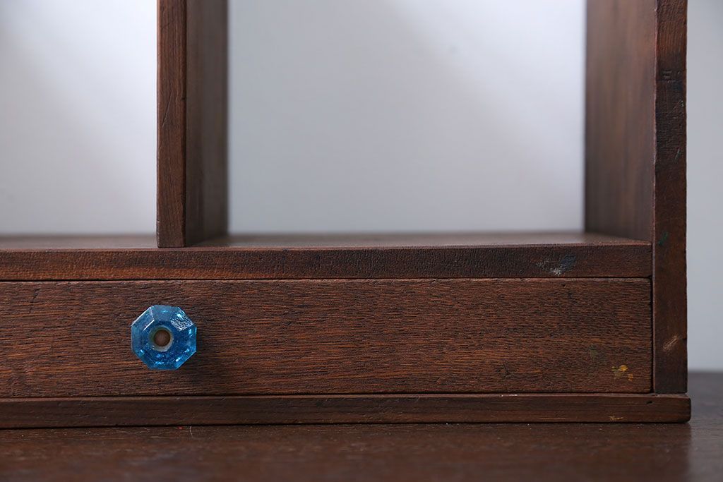 レトロ家具　昭和レトロ　ガラスの取っ手付き本立て