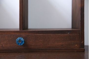 レトロ家具　昭和レトロ　ガラスの取っ手付き本立て