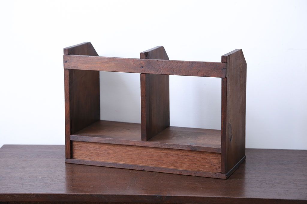 レトロ家具　昭和レトロ　ガラスの取っ手付き本立て