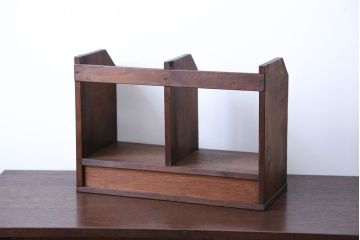 レトロ家具　昭和レトロ　ガラスの取っ手付き本立て