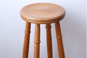 アンティーク家具　イギリスアンティーク　オーク材　ハイスツール(1)