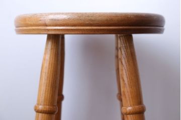 アンティーク家具　イギリスアンティーク　オーク材　ハイスツール(1)
