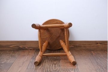 アンティーク家具　イギリスアンティーク　オーク材　ハイスツール(1)