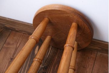 アンティーク家具　イギリスアンティーク　オーク材　ハイスツール(1)